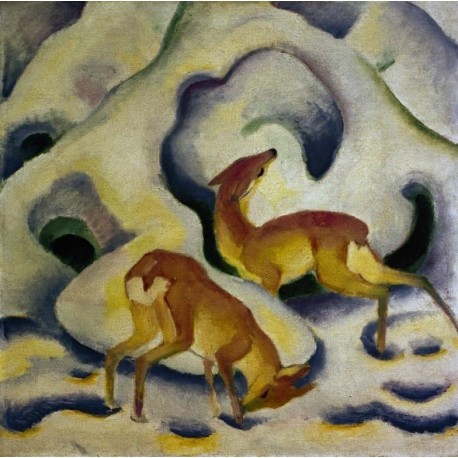 Rehe im Schnee by Franz Marc oil painting art gallery