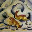 Rehe im Schnee by Franz Marc oil painting art gallery