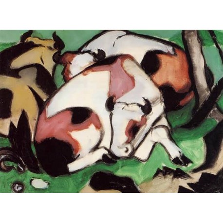 Ruhende Kuhe by Franz Marc oil painting art gallery