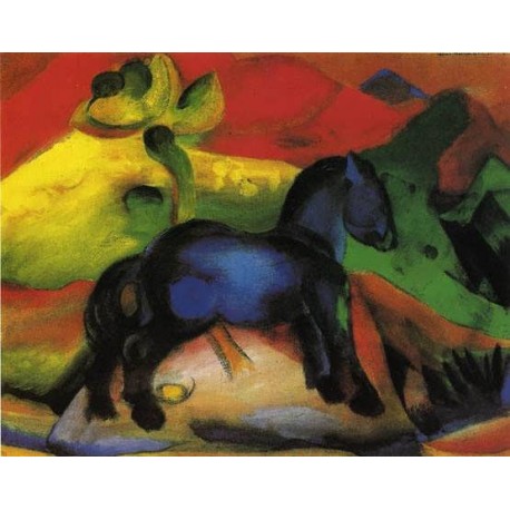 The Little Blue Horse by Franz Marc oil painting art gallery