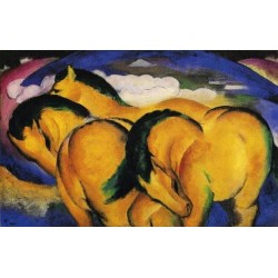 The Little Yellow Horses by Franz Marc oil painting art gallery