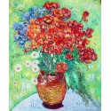 Vase with  Daisies & Poppies by Vincent Van Gogh - Art gallery oil...