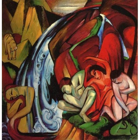 The Waterfall by Franz Marc oil painting art gallery