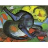 Two Cats, Blue And Yellow by Franz Marc oil painting art gallery