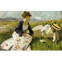 Two Women On The Hillside, Sketch by Franz Marc oil painting art...