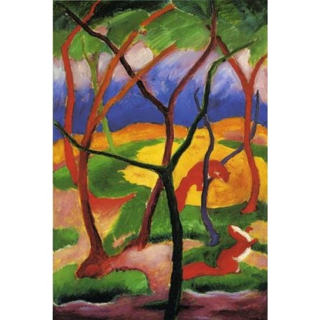Weasels At Play by Franz Marc oil painting art gallery