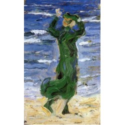 Woman In The Wind By The Sea by Franz Marc oil painting art gallery