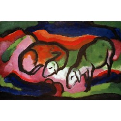 Zwei Schafe by Franz Marc oil painting art gallery