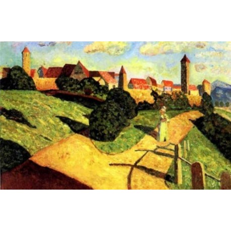 An Old Town 1902 by Wassily Kandinsky oil painting art gallery