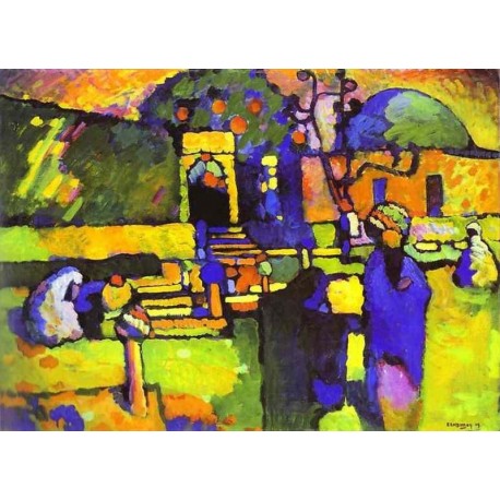 Arabs I Cemetery by Kandinsky Oil Painting on Canvas