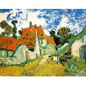 Village Street in Auvers by Vincent Van Gogh - Art gallery oil...