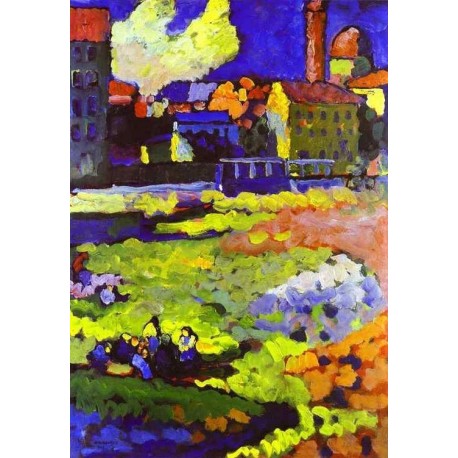 Munich Schwabing With The Church Of St Ursula by Wassily Kandinsky oil painting art gallery