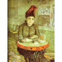 Agostina Segatori in the Cafe de Tambourin-border by Vincent Van...