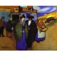 A Spanish Couple infront of an Inn by Pablo Picasso oil painting art gallery