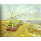 Barques Sur La Plage,Fishing Boats by Vincent Van Gogh 