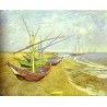 Barques Sur La Plage,Fishing Boats by Vincent Van Gogh 