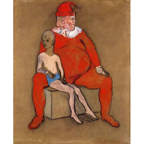 Clown and Young Acrobat by Pablo Picasso oil painting art gallery