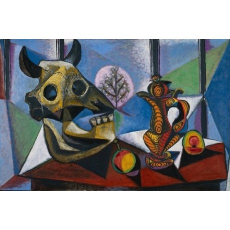 Bulls Skull -Fruit and Pitcher 1939 by Pablo Picasso oil painting art gallery