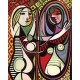 Girl Before a Mirror by Pablo Picasso oil painting art gallery
