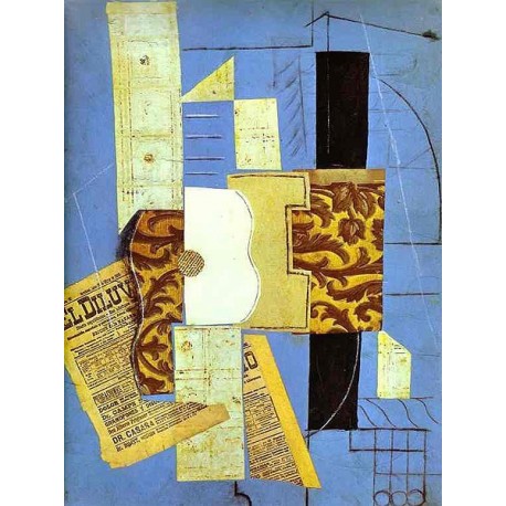 Guitar 1913 by Pablo Picasso oil painting art gallery