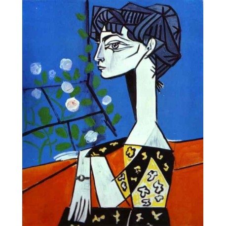 Jacqueline with Flowers by Pablo Picasso oil painting art gallery