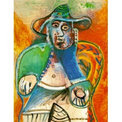 Seated Old Man 1970 by Pablo Picasso -oil painting art gallery