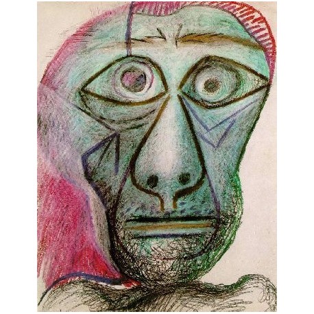 Self Portrait facing death by Pablo Picasso - oil painting art gallery