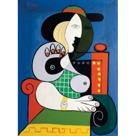 Woman in chair by Pablo Picasso -oil painting art gallery