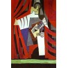 Polichinelle with Guitar Before the Stage Curtain by Pablo Picasso oil painting art gallery