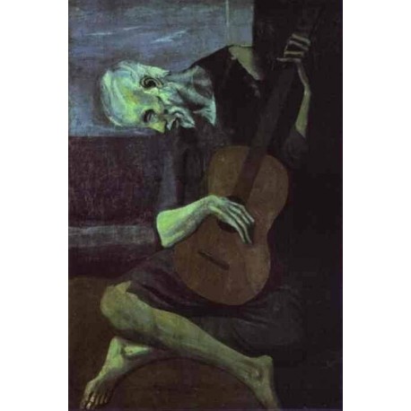 The Old Guitarist by Pablo Picasso oil painting art gallery