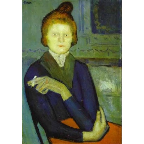 Woman with a Cigarette by Pablo Picasso oil painting art gallery