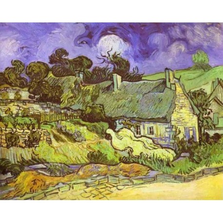 Cottages with Thatchhed by Vincent Van Gogh