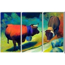 Bulls | Oil Painting Abstract art Gallery