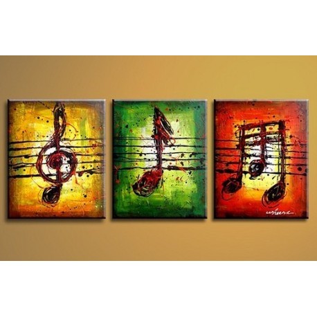 Musical Notes 2 - Oil Painting Abstract art Gallery