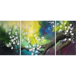 White Budding 2 | Oil Painting Abstract art Gallery