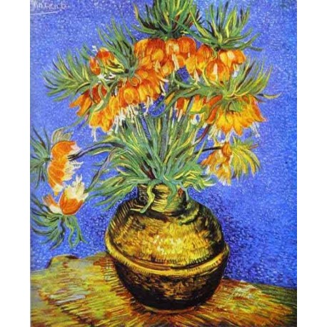 Imperial Crown Fritillaria in a Copper Vase by Vincent Van Gogh