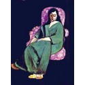 Lorette in Green Robe Black Background By Henri Matisse oil...