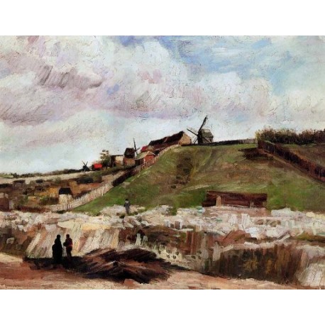 Montmartre the Quarry and Windmills by Vincent Van Gogh 