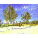 On the Outside of Paris by Vincent Van Gogh- Art gallery oil...