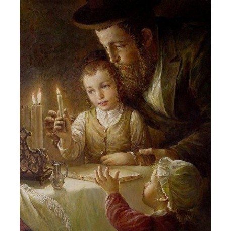 Elena Flerova - Channukah | Jewish Art Oil Painting Gallery