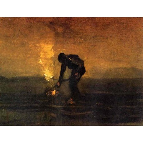 Peasant Burning Weeds by Vincent Van Gogh