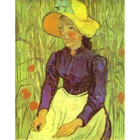 Peasant Woman with Straw Hat by Vincent Van Gogh - Art gallery oil...