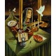 Israel Rubinstein - Lighting Shabbat Candles | Jewish Art Oil Painting Gallery