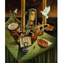 Israel Rubinstein - Lighting Shabbat Candles | Jewish Art Oil Painting Gallery