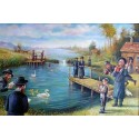 Israel Rubinstein - Tashlich | Jewish Art Oil Painting Gallery