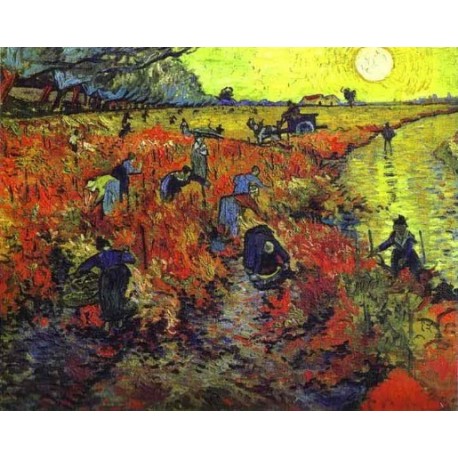 Red Vineyards of Arles by Vincent Van Gogh - Art gallery oil painting reproductions