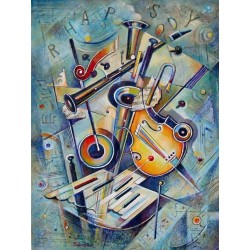Israel Rubinstein - Music VI | Jewish Art Oil Painting Gallery