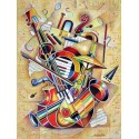Israel Rubinstein - Music VII | Jewish Art Oil Painting Gallery