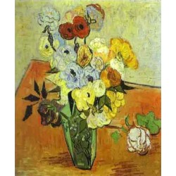 Roses and Anemnes by Vincent Van Gogh - Art gallery oil painting reproductions