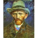 Self Portrait in a Grey Felt Hat by Vincent Van Gogh - Art gallery...